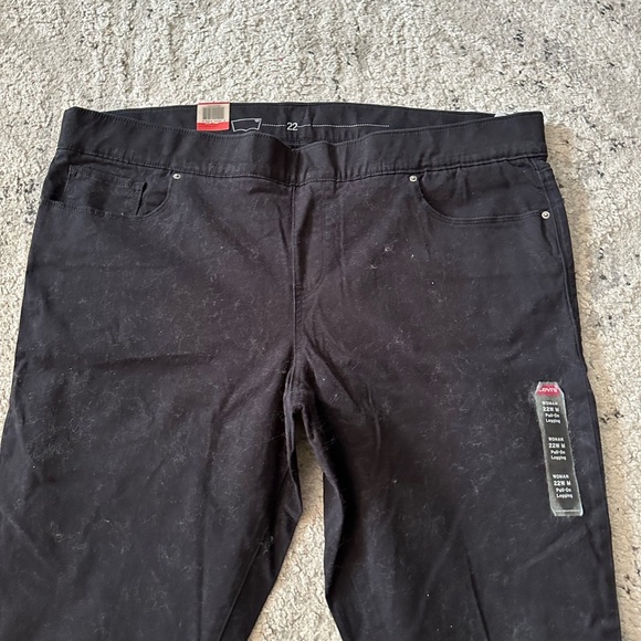 Levi's Black Perfectly Shaping Pull-On Leggings NWT Mid Rise 22W M - Picture 2 of 4